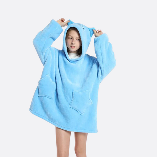 Blå Hoodie