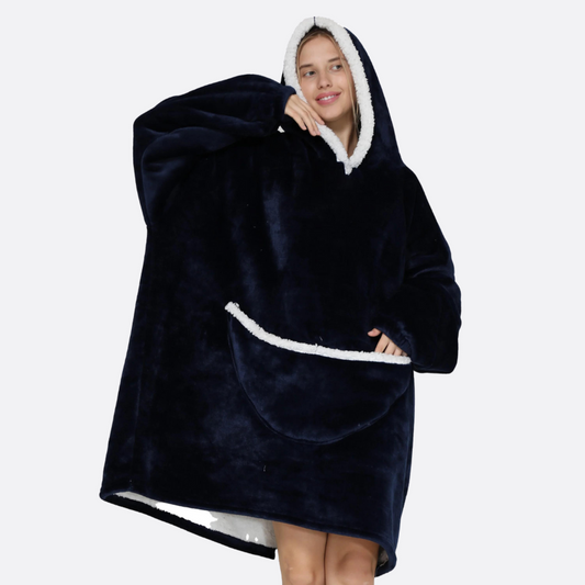 Navy-blå Hoodie